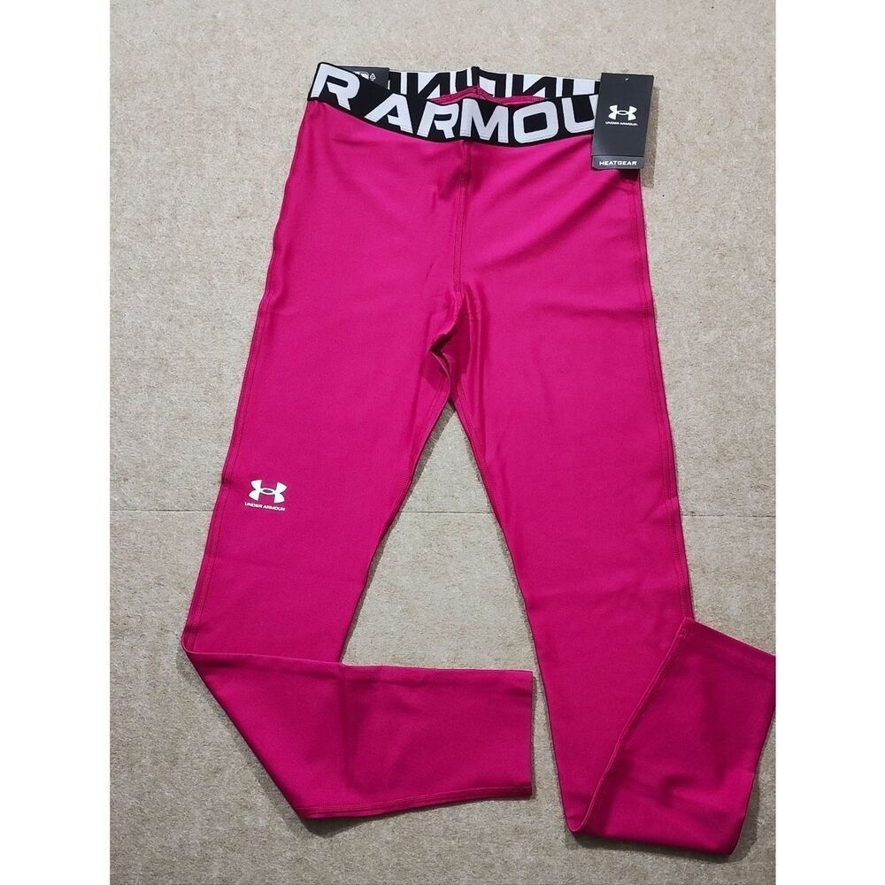 Under Armour Hot Pink Women's' HeatGear Leggings with Branded Waistband -H